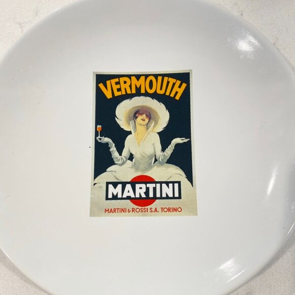 Pottery Barn  VINTAGE POSTERS Set of 4 Plates Canape Cocktail 8"  Appetizer - Picture 3 of 8